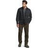 imageCQR Mens Long Sleeve Heavyweight Fleece Shirts Plaid Button Up Shirt Warm Outdoor Casual Shirt with PocketsBush Blend Uncharted Black