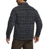 imageCQR Mens Long Sleeve Heavyweight Fleece Shirts Plaid Button Up Shirt Warm Outdoor Casual Shirt with PocketsBush Blend Uncharted Black