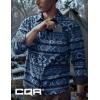 imageCQR Mens Long Sleeve Heavyweight Fleece Shirts Plaid Button Up Shirt Warm Outdoor Casual Shirt with PocketsBush Blend Uncharted Blue