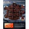 imageCQR Mens Long Sleeve Heavyweight Fleece Shirts Plaid Button Up Shirt Warm Outdoor Casual Shirt with PocketsBush Blend Wild Autumn