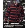 imageCQR Mens Long Sleeve Heavyweight Fleece Shirts Plaid Button Up Shirt Warm Outdoor Casual Shirt with PocketsBush Blend Wild Autumn