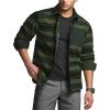 imageCQR Mens Long Sleeve Heavyweight Fleece Shirts Plaid Button Up Shirt Warm Outdoor Casual Shirt with PocketsBush Blend Wild Forest