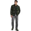 imageCQR Mens Long Sleeve Heavyweight Fleece Shirts Plaid Button Up Shirt Warm Outdoor Casual Shirt with PocketsBush Blend Wild Forest