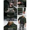 imageCQR Mens Long Sleeve Heavyweight Fleece Shirts Plaid Button Up Shirt Warm Outdoor Casual Shirt with PocketsBush Blend Wild Forest