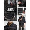 imageCQR Mens Long Sleeve Heavyweight Fleece Shirts Plaid Button Up Shirt Warm Outdoor Casual Shirt with PocketsBush Blend Wild Shadow