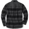 imageCQR Mens Long Sleeve Heavyweight Fleece Shirts Plaid Button Up Shirt Warm Outdoor Casual Shirt with PocketsBush Blend Wild Shadow