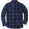 imageCQR Mens Long Sleeve Heavyweight Fleece Shirts Plaid Button Up Shirt Warm Outdoor Casual Shirt with PocketsBush Blend Wind Blue