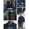 imageCQR Mens Long Sleeve Heavyweight Fleece Shirts Plaid Button Up Shirt Warm Outdoor Casual Shirt with PocketsBush Blend Wind Blue