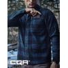 imageCQR Mens Long Sleeve Heavyweight Fleece Shirts Plaid Button Up Shirt Warm Outdoor Casual Shirt with PocketsBush Blend Wind Blue