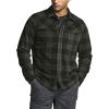 imageCQR Mens Long Sleeve Heavyweight Fleece Shirts Plaid Button Up Shirt Warm Outdoor Casual Shirt with PocketsBush Blend Woody