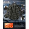 imageCQR Mens Long Sleeve Heavyweight Fleece Shirts Plaid Button Up Shirt Warm Outdoor Casual Shirt with PocketsBush Blend Woody