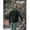 imageCQR Mens Long Sleeve Heavyweight Fleece Shirts Plaid Button Up Shirt Warm Outdoor Casual Shirt with PocketsOne Pocket Charcoal