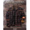 imageCQR Mens Long Sleeve Heavyweight Fleece Shirts Plaid Button Up Shirt Warm Outdoor Casual Shirt with PocketsOne Pocket Dark Brown