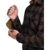 imageCQR Mens Long Sleeve Heavyweight Fleece Shirts Plaid Button Up Shirt Warm Outdoor Casual Shirt with PocketsOne Pocket Dark Brown