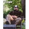imageCQR Mens Long Sleeve Heavyweight Fleece Shirts Plaid Button Up Shirt Warm Outdoor Casual Shirt with PocketsOne Pocket Dark Brown