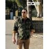 imageCQR Mens Long Sleeve Heavyweight Fleece Shirts Plaid Button Up Shirt Warm Outdoor Casual Shirt with PocketsOne Pocket Green