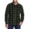 imageCQR Mens Long Sleeve Heavyweight Fleece Shirts Plaid Button Up Shirt Warm Outdoor Casual Shirt with PocketsOne Pocket Hunter