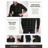 imageCQR Mens Long Sleeve Heavyweight Fleece Shirts Plaid Button Up Shirt Warm Outdoor Casual Shirt with PocketsOne Pocket Hunter