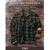 imageCQR Mens Long Sleeve Heavyweight Fleece Shirts Plaid Button Up Shirt Warm Outdoor Casual Shirt with PocketsOne Pocket Hunter