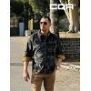 imageCQR Mens Long Sleeve Heavyweight Fleece Shirts Plaid Button Up Shirt Warm Outdoor Casual Shirt with PocketsOne Pocket Urban Camo Black