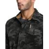 imageCQR Mens Long Sleeve Heavyweight Fleece Shirts Plaid Button Up Shirt Warm Outdoor Casual Shirt with PocketsOne Pocket Urban Camo Black