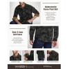 imageCQR Mens Long Sleeve Heavyweight Fleece Shirts Plaid Button Up Shirt Warm Outdoor Casual Shirt with PocketsOne Pocket Urban Camo Black