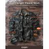 imageCQR Mens Long Sleeve Heavyweight Fleece Shirts Plaid Button Up Shirt Warm Outdoor Casual Shirt with PocketsOne Pocket Urban Camo Black
