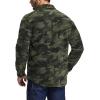 imageCQR Mens Long Sleeve Heavyweight Fleece Shirts Plaid Button Up Shirt Warm Outdoor Casual Shirt with PocketsOne Pocket Woodland Camo Olive