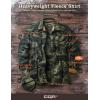 imageCQR Mens Long Sleeve Heavyweight Fleece Shirts Plaid Button Up Shirt Warm Outdoor Casual Shirt with PocketsOne Pocket Woodland Camo Olive