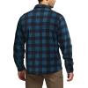imageCQR Mens Long Sleeve Heavyweight Fleece Shirts Plaid Button Up Shirt Warm Outdoor Casual Shirt with PocketsOutland Blue