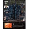 imageCQR Mens Long Sleeve Heavyweight Fleece Shirts Plaid Button Up Shirt Warm Outdoor Casual Shirt with PocketsOutland Blue