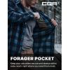 imageCQR Mens Long Sleeve Heavyweight Fleece Shirts Plaid Button Up Shirt Warm Outdoor Casual Shirt with PocketsOutland Blue