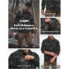 imageCQR Mens Long Sleeve Heavyweight Fleece Shirts Plaid Button Up Shirt Warm Outdoor Casual Shirt with PocketsOutland Camo Black