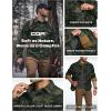 imageCQR Mens Long Sleeve Heavyweight Fleece Shirts Plaid Button Up Shirt Warm Outdoor Casual Shirt with PocketsOutland Camo Olive