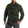 imageCQR Mens Long Sleeve Heavyweight Fleece Shirts Plaid Button Up Shirt Warm Outdoor Casual Shirt with PocketsOutland Camo Olive