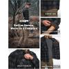 imageCQR Mens Long Sleeve Heavyweight Fleece Shirts Plaid Button Up Shirt Warm Outdoor Casual Shirt with PocketsOutland Charcoal
