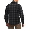 imageCQR Mens Long Sleeve Heavyweight Fleece Shirts Plaid Button Up Shirt Warm Outdoor Casual Shirt with PocketsOutland Charcoal