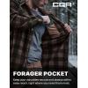 imageCQR Mens Long Sleeve Heavyweight Fleece Shirts Plaid Button Up Shirt Warm Outdoor Casual Shirt with PocketsOutland Dark Brown