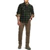 imageCQR Mens Long Sleeve Heavyweight Fleece Shirts Plaid Button Up Shirt Warm Outdoor Casual Shirt with PocketsOutland Hunter Green