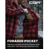 imageCQR Mens Long Sleeve Heavyweight Fleece Shirts Plaid Button Up Shirt Warm Outdoor Casual Shirt with PocketsOutland Red