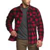 imageCQR Mens Long Sleeve Heavyweight Fleece Shirts Plaid Button Up Shirt Warm Outdoor Casual Shirt with PocketsOutland Red