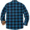 imageCQR Mens Long Sleeve Heavyweight Fleece Shirts Plaid Button Up Shirt Warm Outdoor Casual Shirt with PocketsPolar Fleece Blue