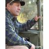 imageCQR Mens Long Sleeve Heavyweight Fleece Shirts Plaid Button Up Shirt Warm Outdoor Casual Shirt with PocketsPolar Fleece Green