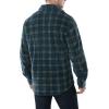 imageCQR Mens Long Sleeve Heavyweight Fleece Shirts Plaid Button Up Shirt Warm Outdoor Casual Shirt with PocketsPolar Fleece Green