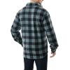 imageCQR Mens Long Sleeve Heavyweight Fleece Shirts Plaid Button Up Shirt Warm Outdoor Casual Shirt with PocketsPolar Fleece Grey