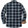 imageCQR Mens Long Sleeve Heavyweight Fleece Shirts Plaid Button Up Shirt Warm Outdoor Casual Shirt with PocketsPolar Fleece Grey