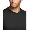 imageCQR Mens Long Sleeve Thermal Underwear Tops Midweight Waffle Shirt Winter Cold Weather Thermal Shirts1 Piece of Top Black