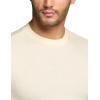 imageCQR Mens Long Sleeve Thermal Underwear Tops Midweight Waffle Shirt Winter Cold Weather Thermal Shirts1 Piece of Top Natural Light