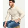 imageCQR Mens Long Sleeve Thermal Underwear Tops Midweight Waffle Shirt Winter Cold Weather Thermal Shirts1 Piece of Top Natural Light