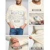 imageCQR Mens Long Sleeve Thermal Underwear Tops Midweight Waffle Shirt Winter Cold Weather Thermal Shirts1 Piece of Top Natural Light